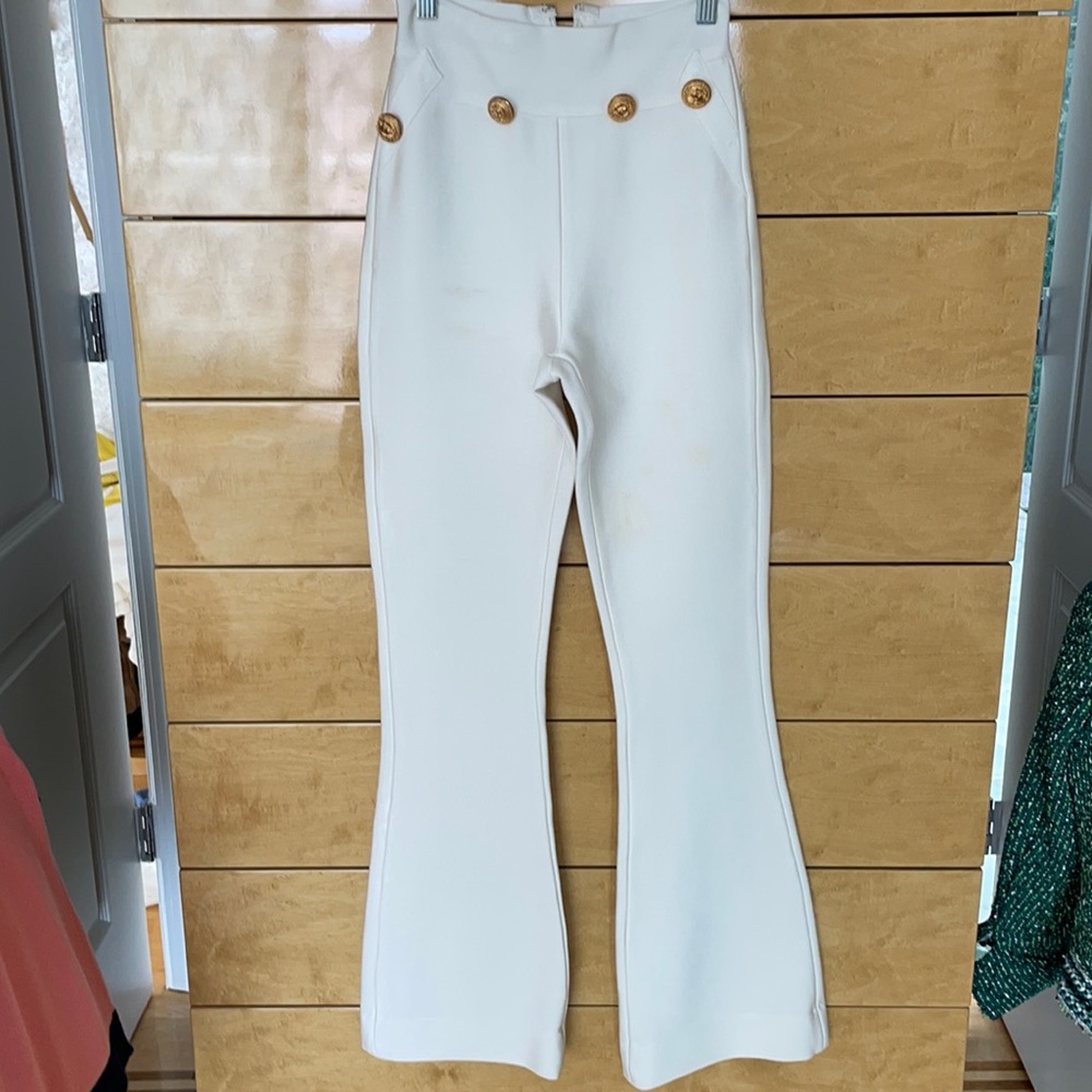 White stretch pants XXS
